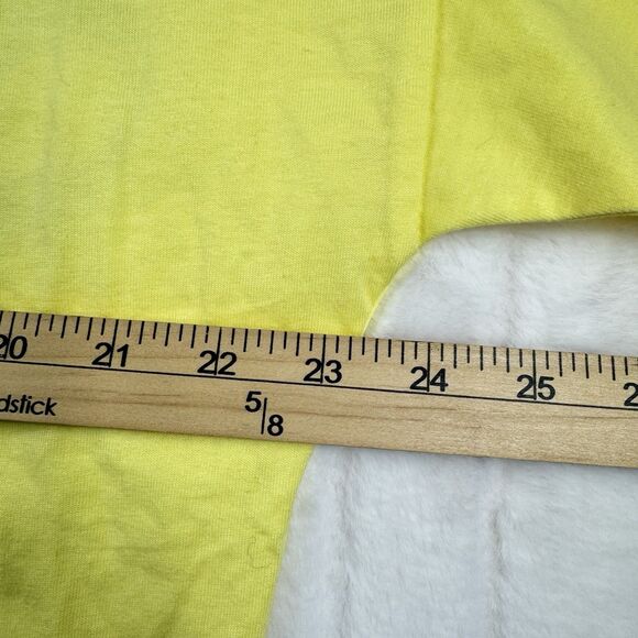 Palm Angels Logo Graphic T-Shirt Mens L Yellow Crewneck Luxury Street Made Italy - Picture 3 of 11